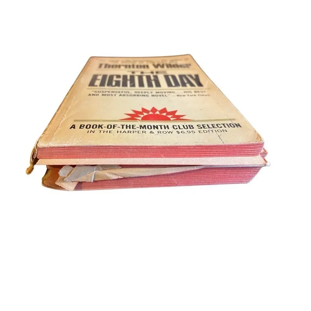 Damaged The Eighth Day by Thornton Wilder Paperback Book 1967 Novel